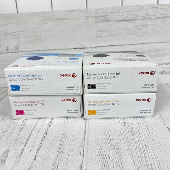 Xerox ColorQube 8700 Metered Color Ink Sticks CMYK Set Cyan Magenta Yellow Black - Picture 7 of 8